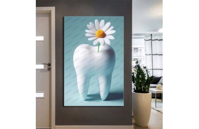 Ağız ve Diş Sağlığı Diş Tablosu Diş Hastanesi Dekorasyon Papatya dsc476