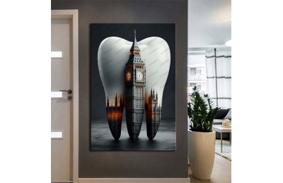 Ağız ve Diş Sağlığı Diş Tablosu Diş Hastanesi Dekorasyon Londra Big Ben dsc500