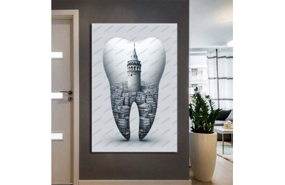 Ağız ve Diş Sağlığı Diş Tablosu Diş Hastanesi Dekorasyon İstanbul Galata Kulesi dsc507