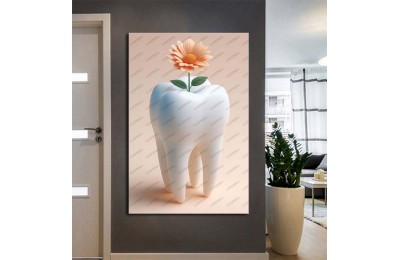 Ağız ve Diş Sağlığı Diş Tablosu Diş Hastanesi Dekorasyon Çiçek dsc531