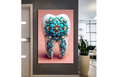 Ağız ve Diş Sağlığı Diş Tablosu Diş Hastanesi Dekorasyon Anadolu Motif dsc539