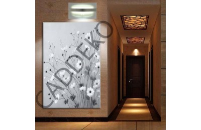 Beyaz Çiçekler Kanvas Tablo dkmr353