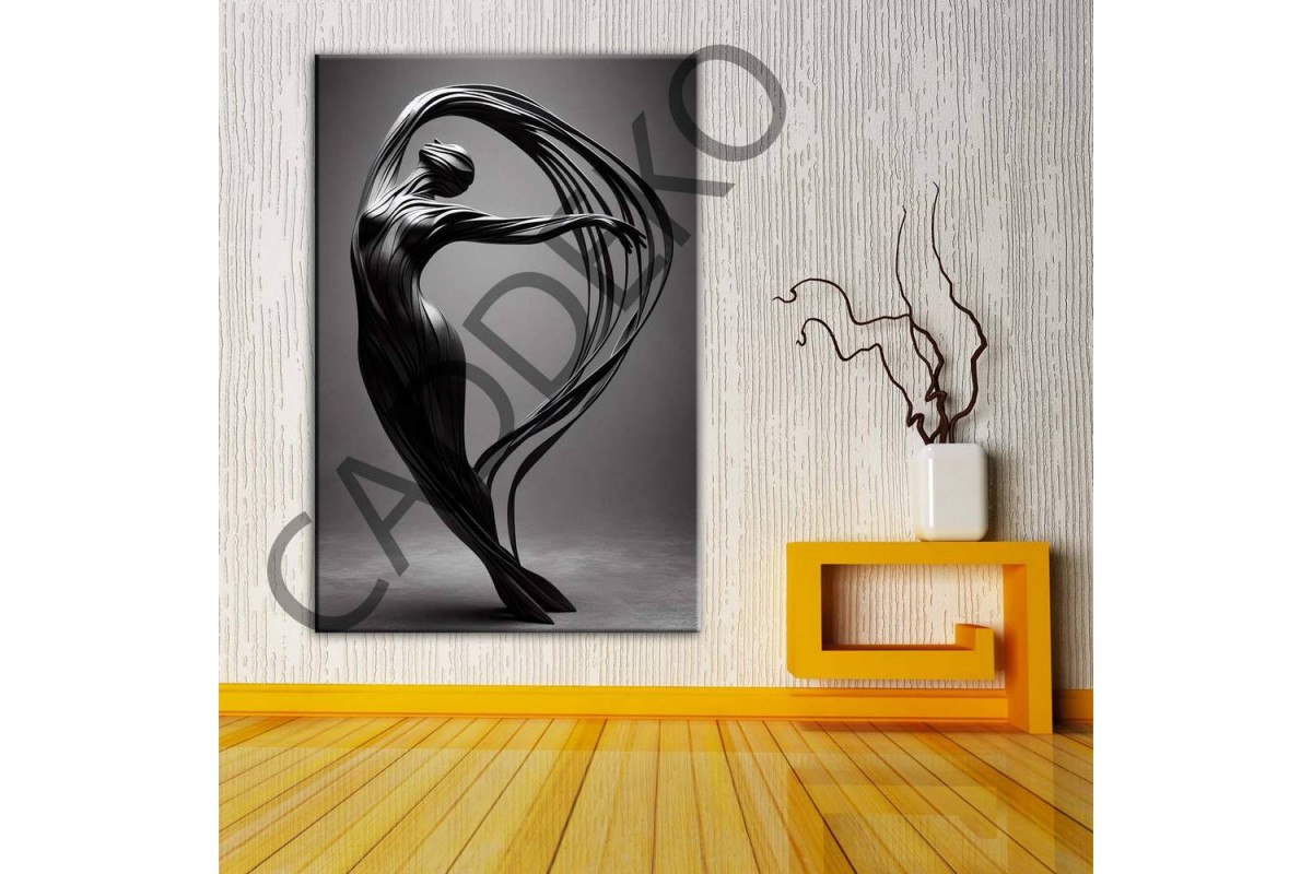 Modern Figür Siyah Kanvas Tablo dkmr398 Modern Figür Siyah Kanvas Tablo dkmr398