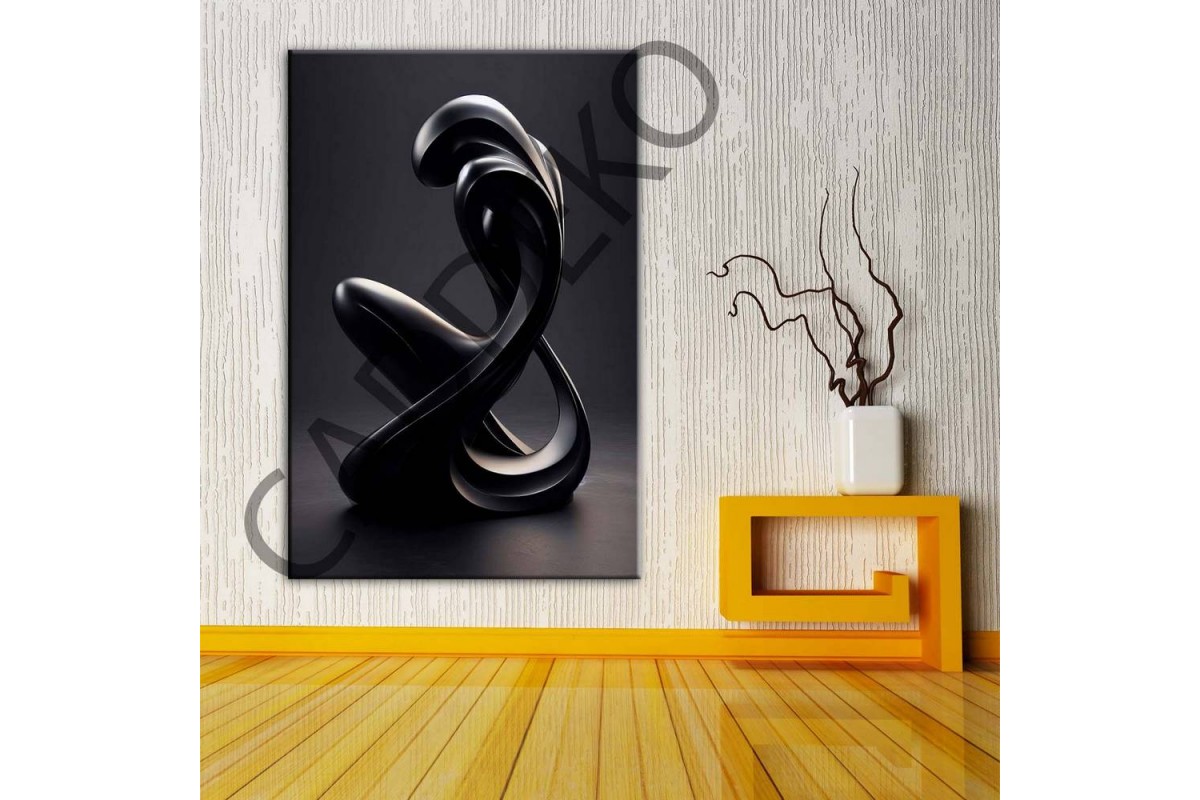Modern Figür Siyah Kanvas Tablo dkmr399 Modern Figür Siyah Kanvas Tablo dkmr399