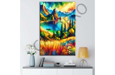 Çok Renkli Doğa 1 Dekoratif Kanvas Tablo dkmr420