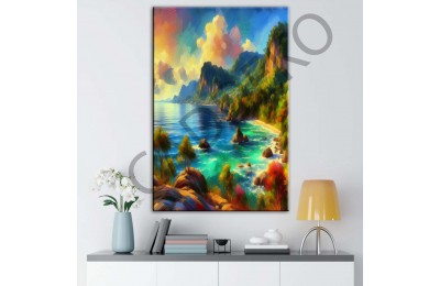 Çok Renkli Doğa 3 Dekoratif Kanvas Tablo dkmr422