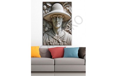 Genç Erkek Taş Görünüm  Dekoratif Kanvas Tablo dkmr456