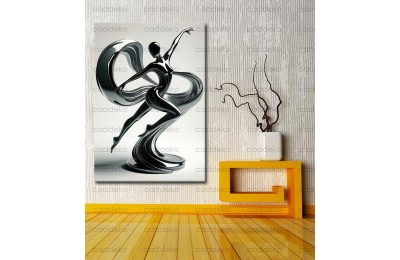 Modern Heykel Figür Dekoratif Kanvas Tablo dkmr490