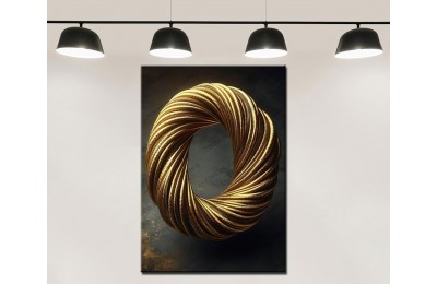 Gold Abstrakt Dekoratif Tablo dkmr524