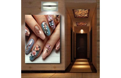 Tırnak Süsleme, Nail Art Kanvas tablosu dkm-trn8