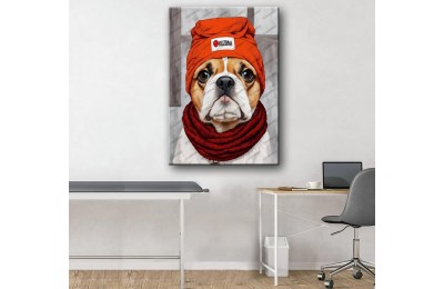 Evcil, Can Dostlar ve VeterinerTablosu Şapkalı Köpek vtr52